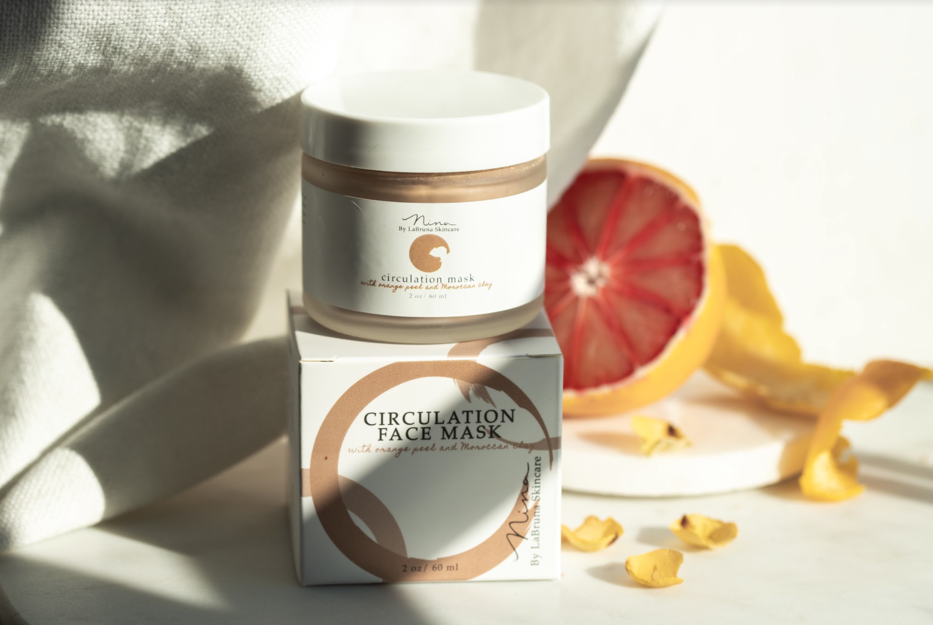 Circulation Mask with Orange Peel and Moroccan Clay - LaBruna Skincare