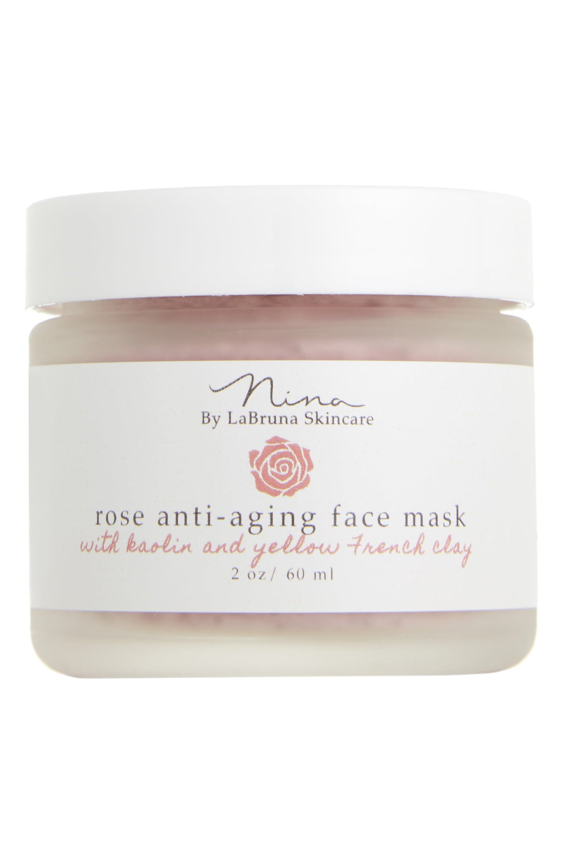 Rose Anti-Aging Face Mask with Kaolin and Yellow French Clay - LaBruna Skincare