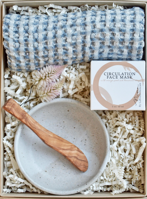 circulation mask gift box includes the mask, spoon, ceramic bowl and dishtowel